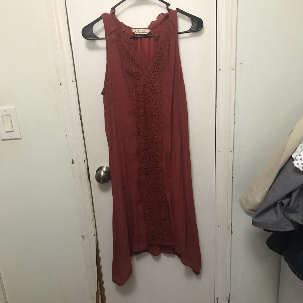 Knee length orange dress